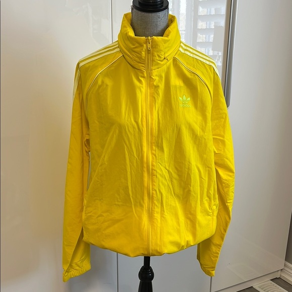 ADIDAS ORIGINALS Windbreaker Jacket Neon Yellow, Size L - Picture 14 of 16